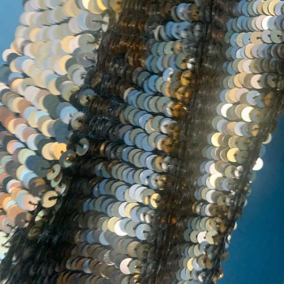 MaxAzria Collection Runway Sequined Tulle Jacket Y2K NWT Gold Black Silver - Picture 5 of 11